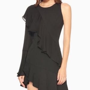 Parker Neo Combo Silk Black Dress